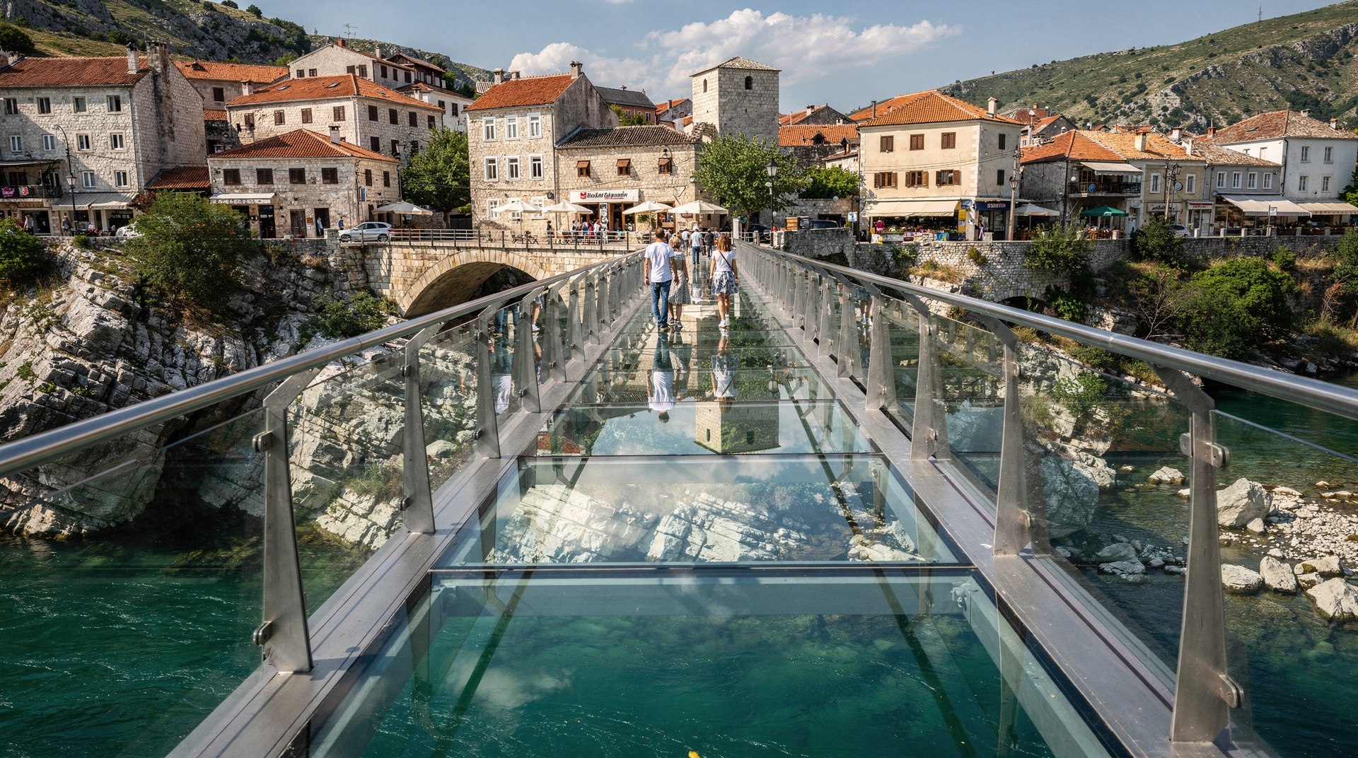 Mostar glass bridge and zipline guide