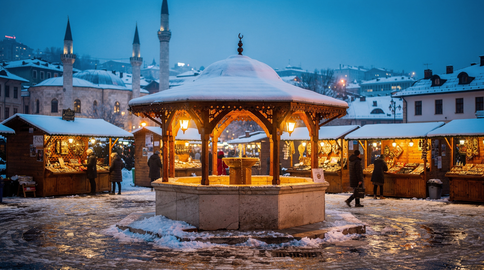 Sarajevo en hiver et à Noël